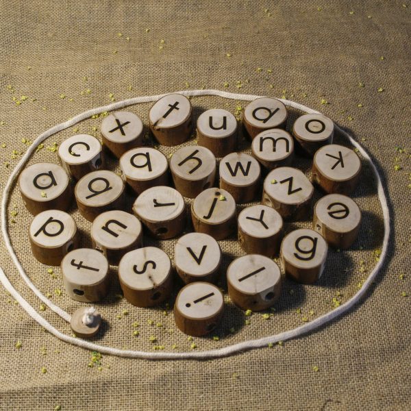 Wooden alphabet set