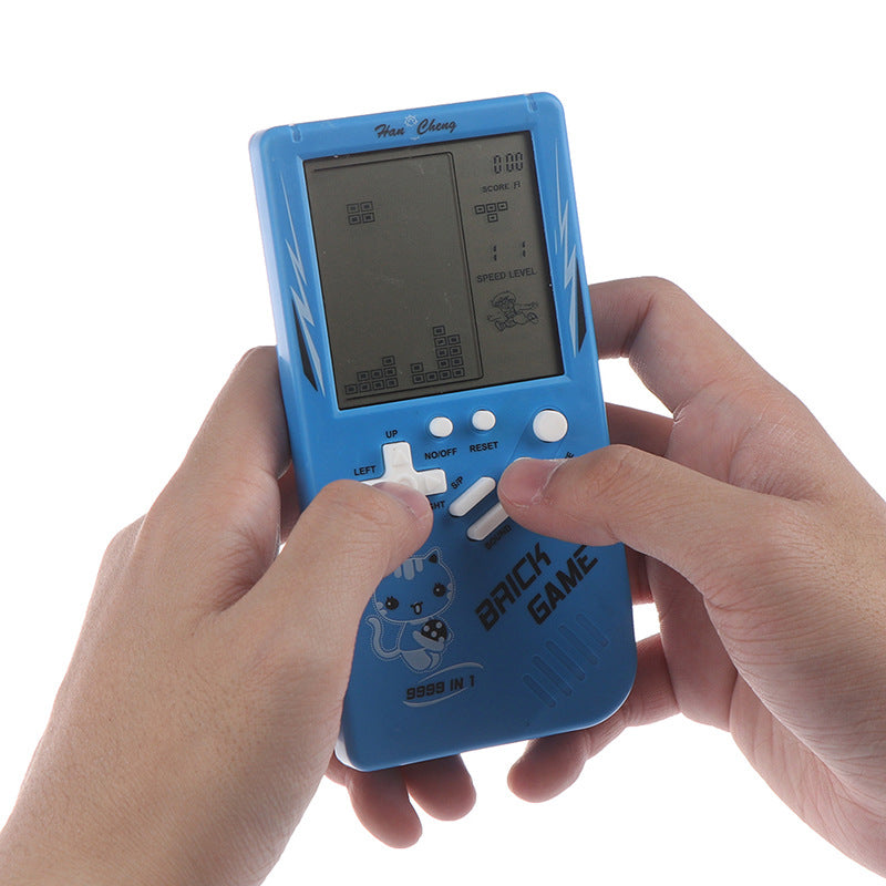 Retro Childhood Tetris Handheld Game Console - Blue