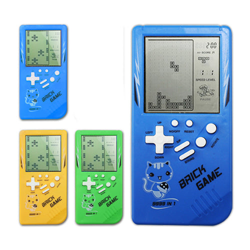 Retro Childhood Tetris Handheld Game Console - Blue