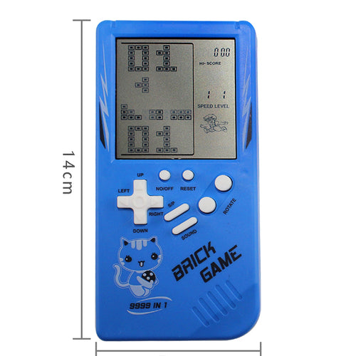 Retro Childhood Tetris Handheld Game Console - Blue